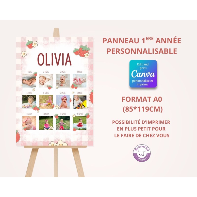 panneau photo premiere année