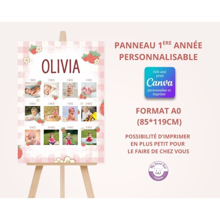 panneau photo premiere année