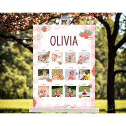 panneau 12 mois de bébé à personnaliser