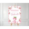 Panneau bienvenue anniversaire fraises - affiche à Imprimer Personnalisable