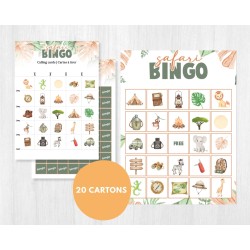 activite imprimer anniversaire theme safari - bingo