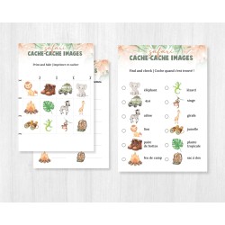 activite theme safari-jungle pour anniversaire ou bapteme