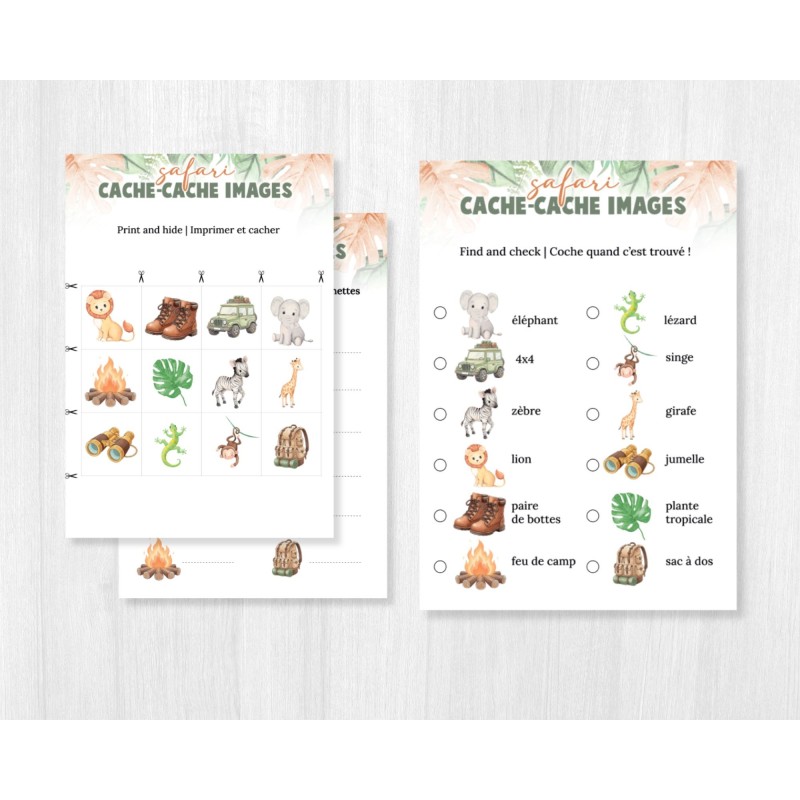 activite theme safari-jungle pour anniversaire ou bapteme