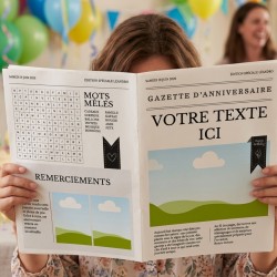 gazette modifiable pour anniversaire