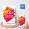 invitation orange fuchsia