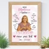 Cadeau maîtresse | Affiche personnalisable | Template Canva