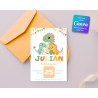 Invitation Dinosaure à Modifier et Imprimer - Parfaite pour un Anniversaire d’Enfant