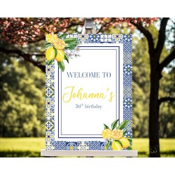 panneau de bienvenue dolce vita- anniversaire, baby shower, baptême