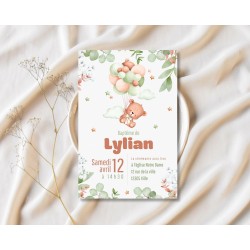 faire part baptême petit ourson